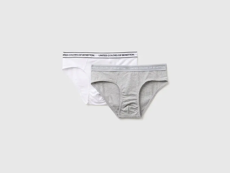 Set di due slip con elastico logato