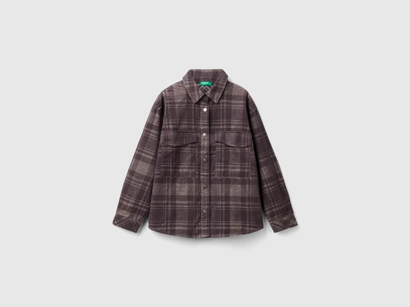 Camicia tartan in velluto