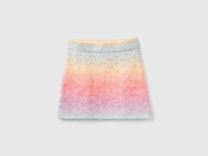 Minigonna multicolor con trecce