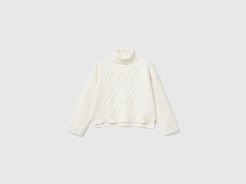 Maglia dolcevita a losanghe