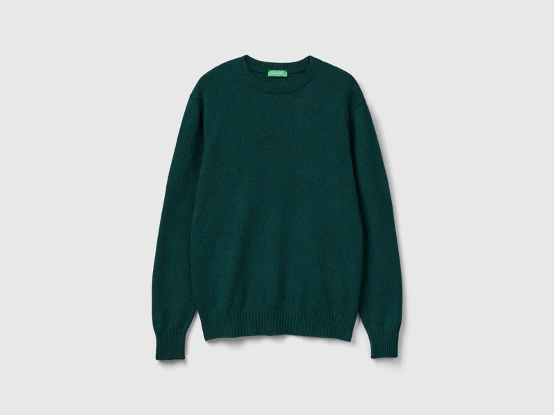 Maglia girocollo in misto lana e cashmere