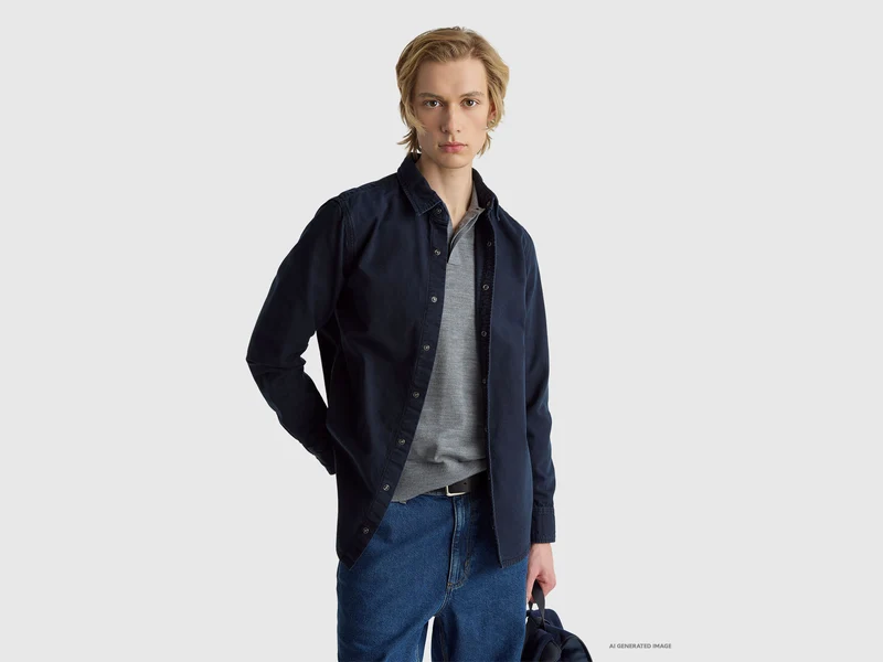 Camicia slim fit 100% cotone