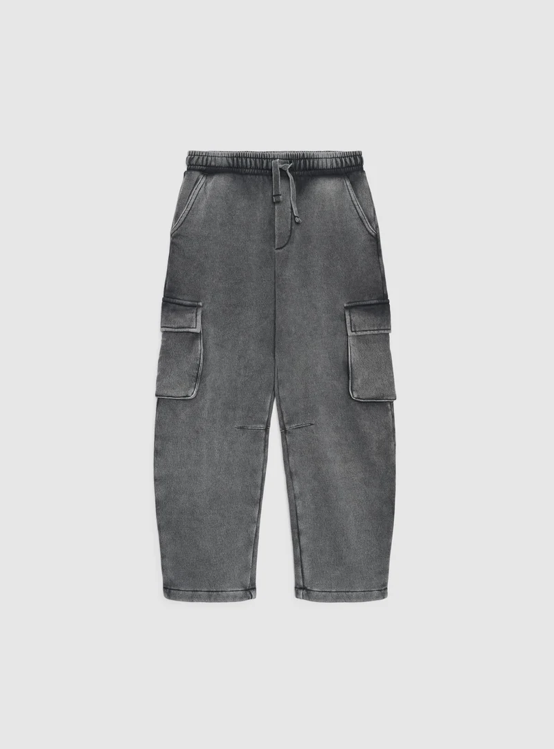 Pantaloni tuta cargo balloon con coulisse