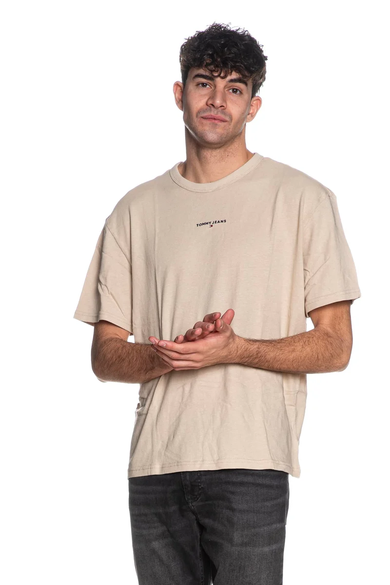Maglia Tommy Hifliger Ssl Linear Lg Da Uomo Sabbia