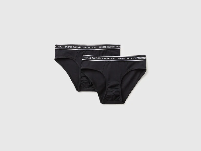 Set di due slip con elastico logato