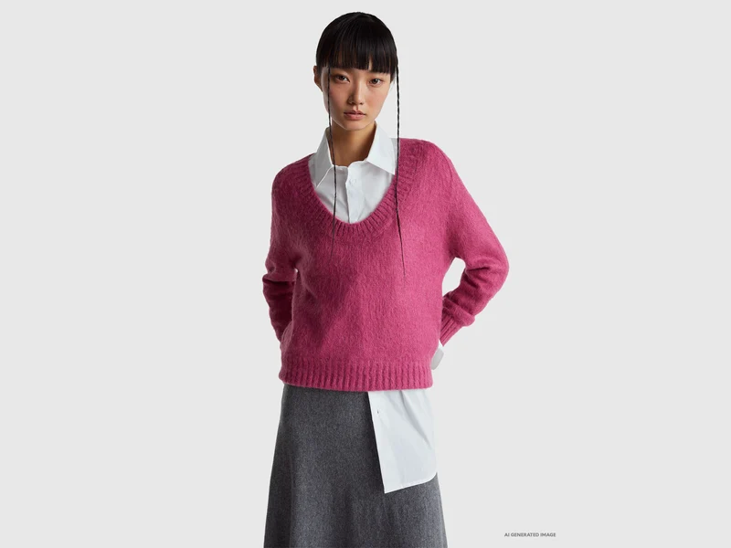 Calda maglia in misto mohair