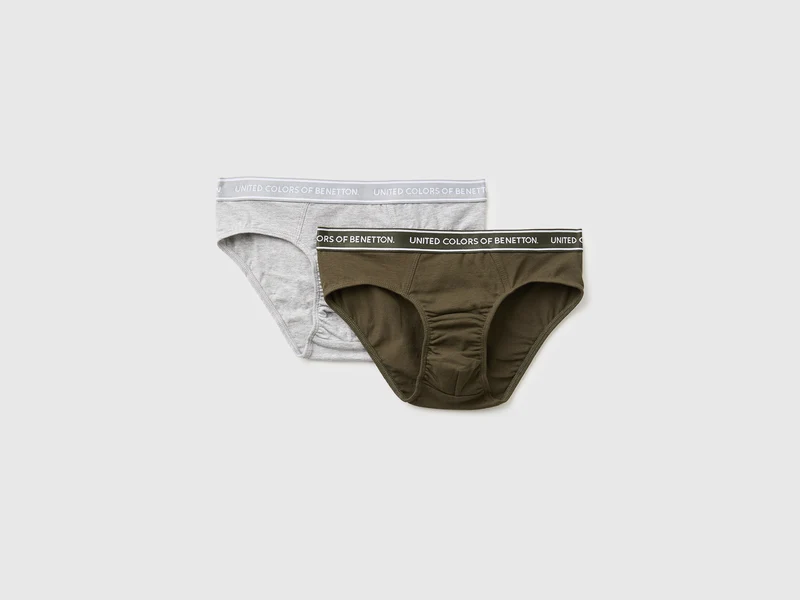Set di due slip con elastico logato