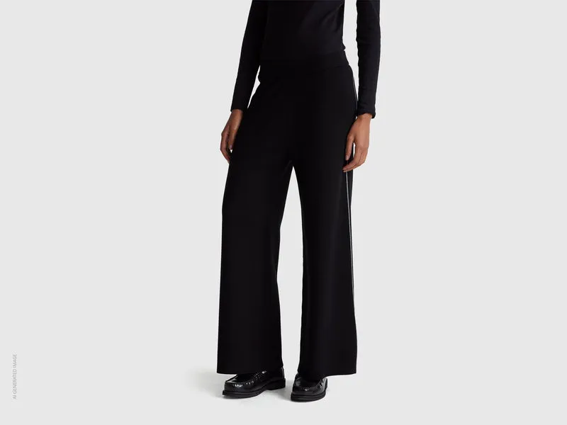 Pantaloni a palazzo in misto viscosa