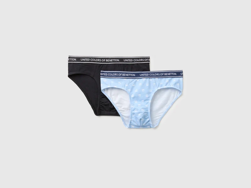 Set di due slip con elastico logato
