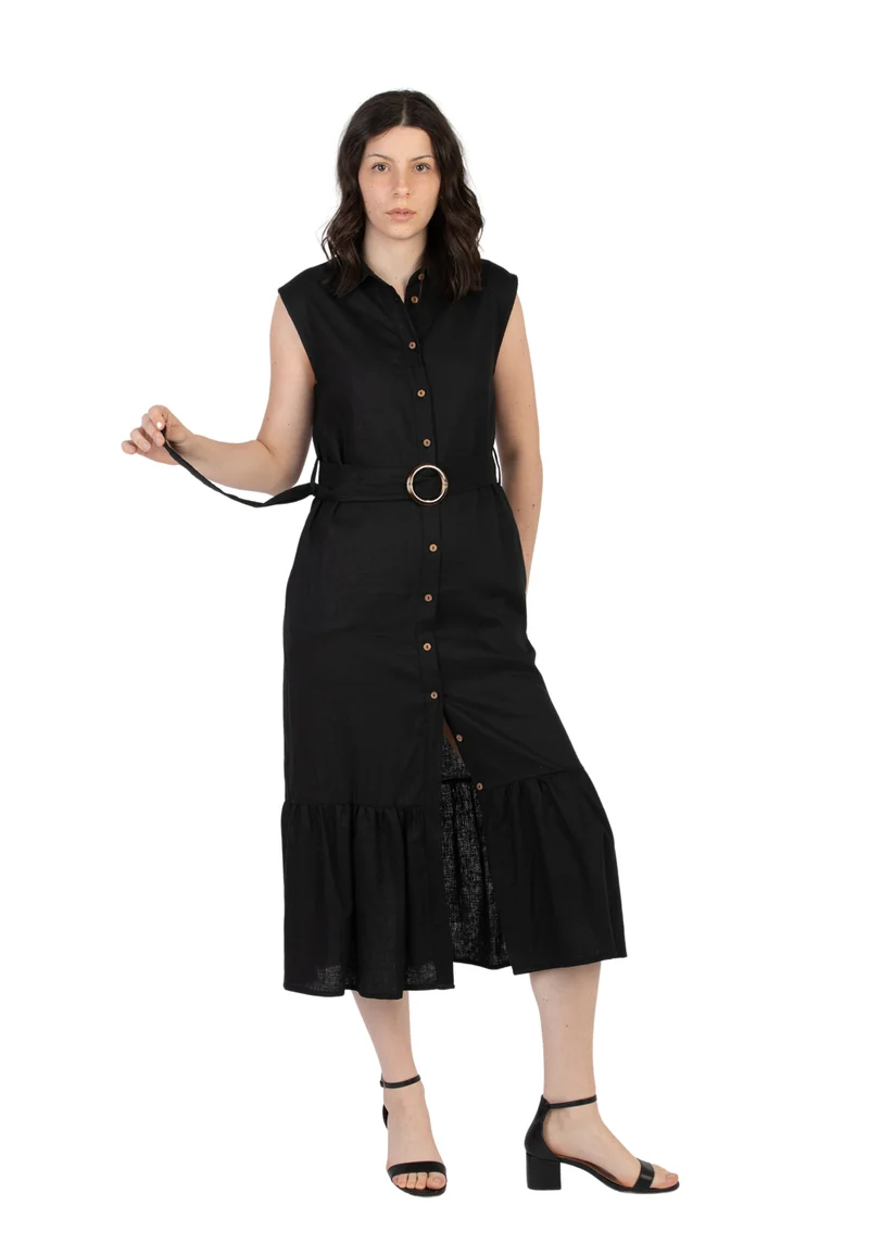 Abito Donna Senza Maniche Aperto Lino MARKUP MW661252