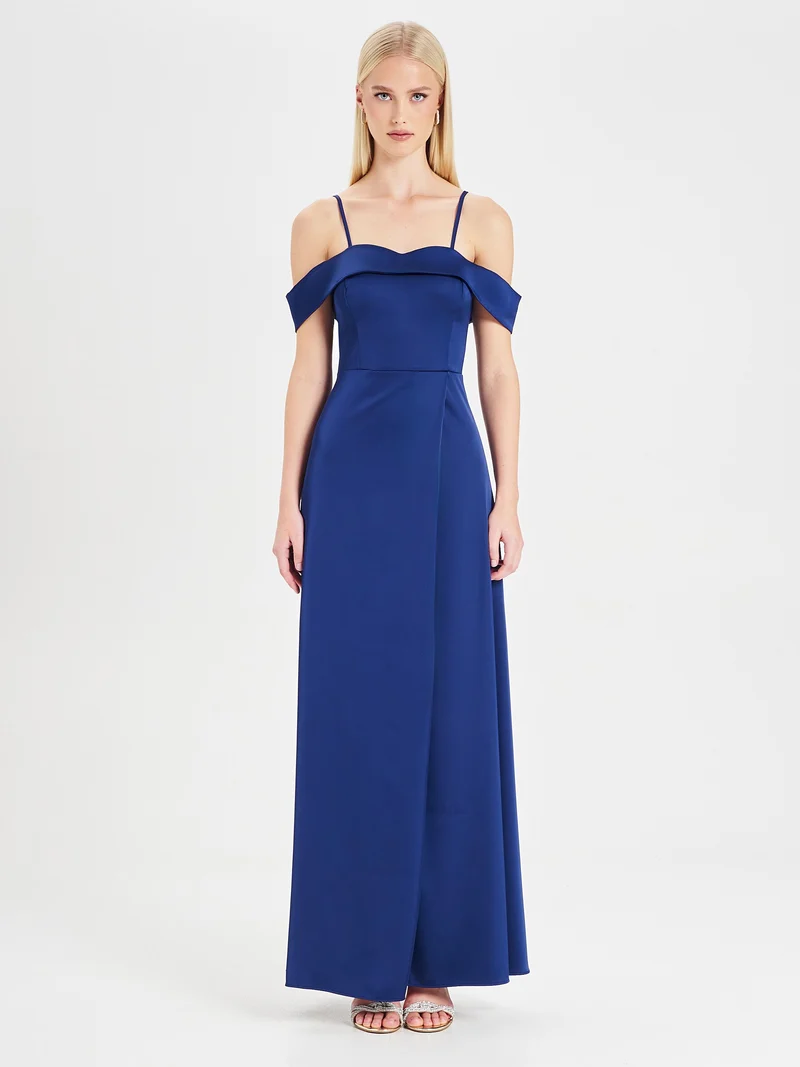 Abito Rinascimento atelier Blu con Spalle Scoperte