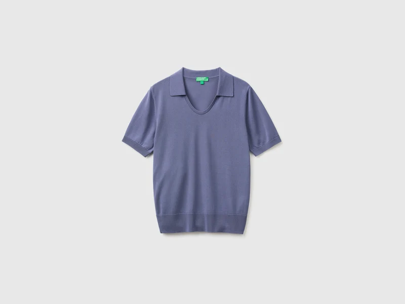 Maglia manica corta in misto seta