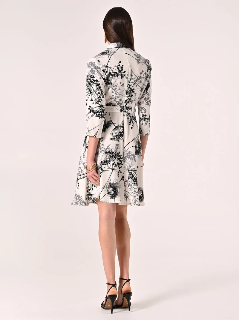 Chemisier stampa Floreale Black & White