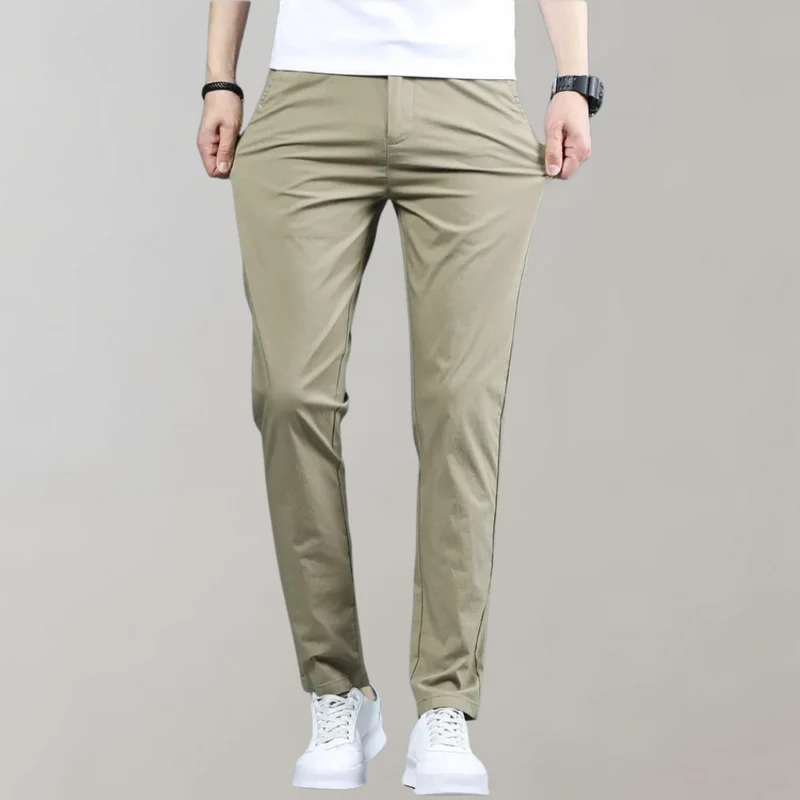 John | Men's Straight-Leg Trousers with Pockets and Belt Loops