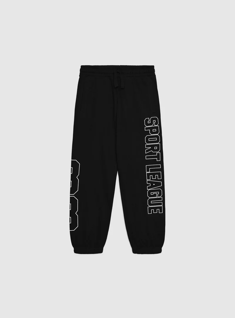 Pantaloni tuta lunghi con stampa college