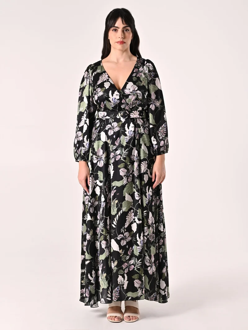 Abito Curvy stampa Floreale