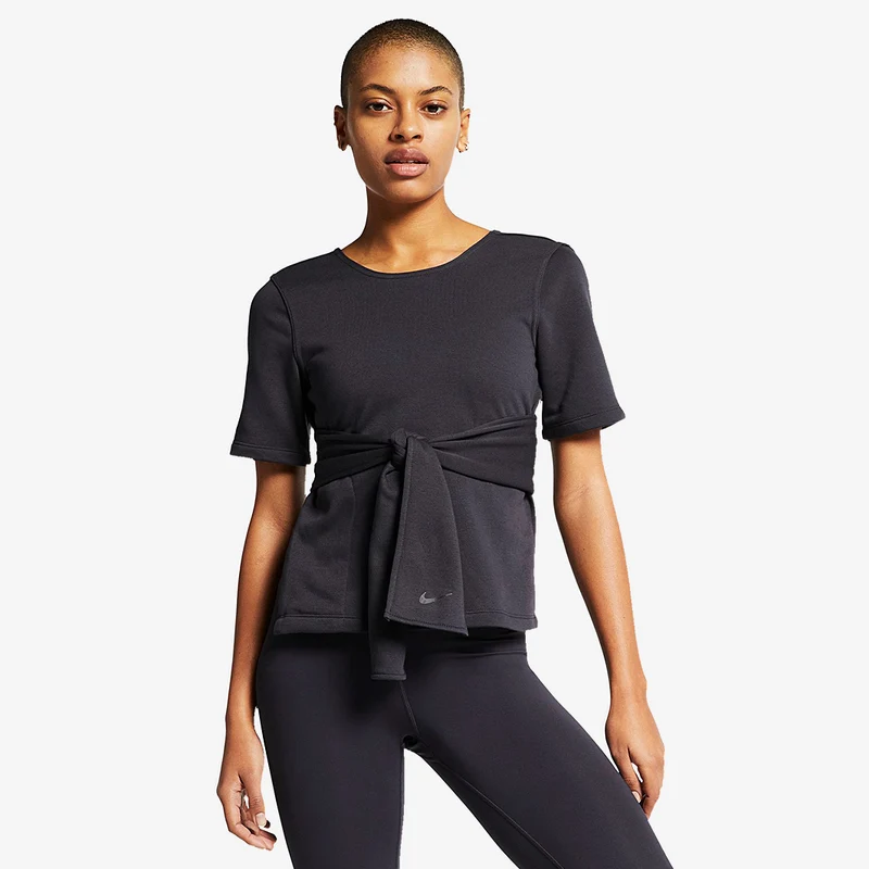 Top Nike Donna Studio Manica Corta Wrap