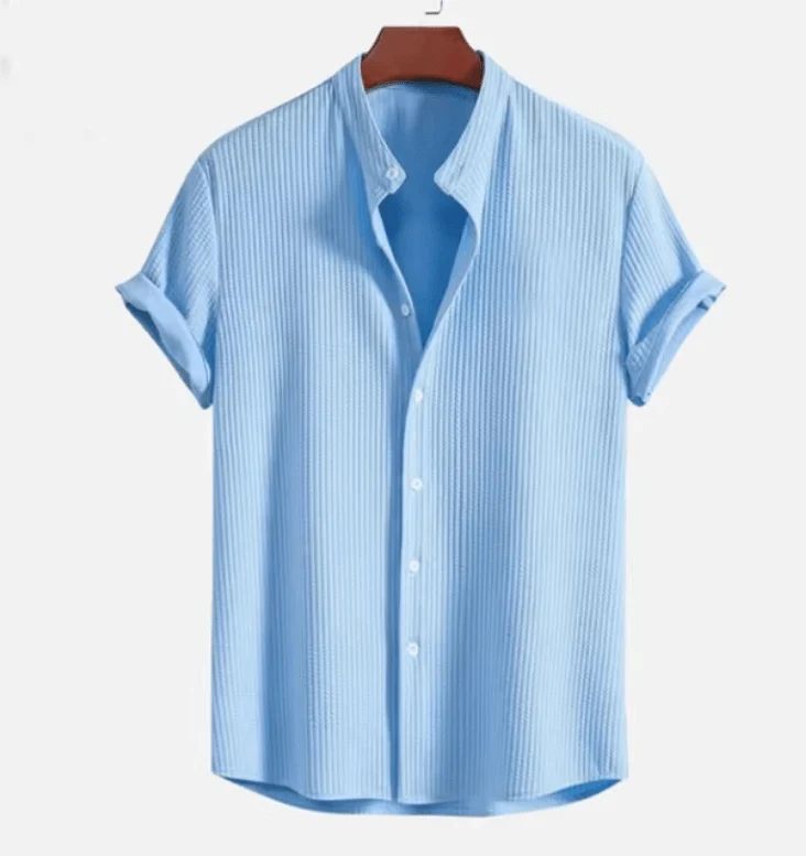 Phil | Men's Short-Sleeve Shirt with Button Placket