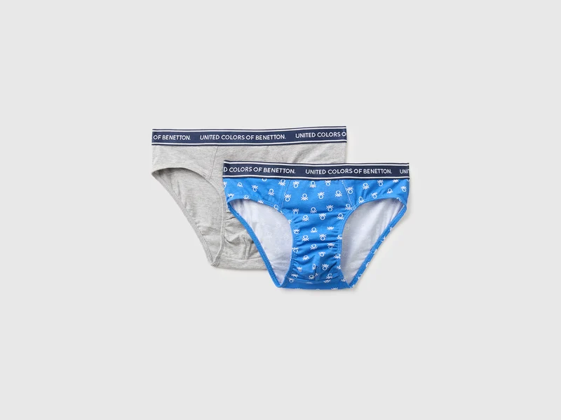 Set di due slip con elastico logato