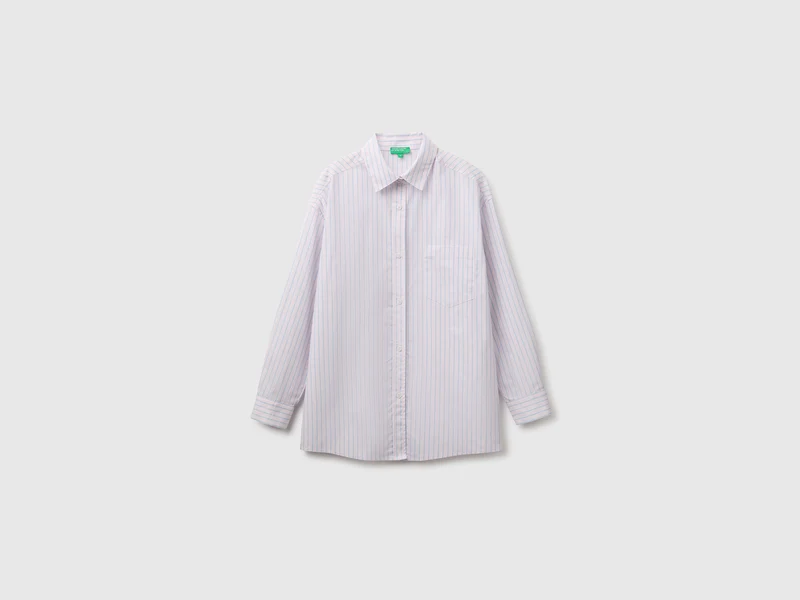 Camicia over fit a righe