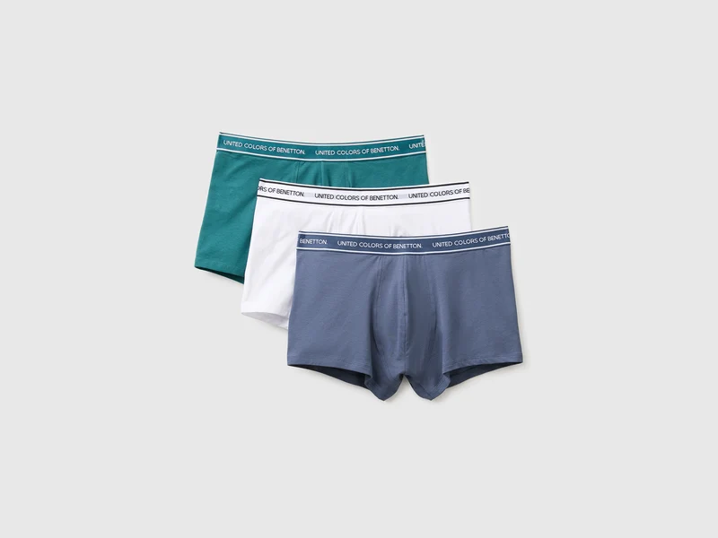 Set di tre boxer con elastico logato