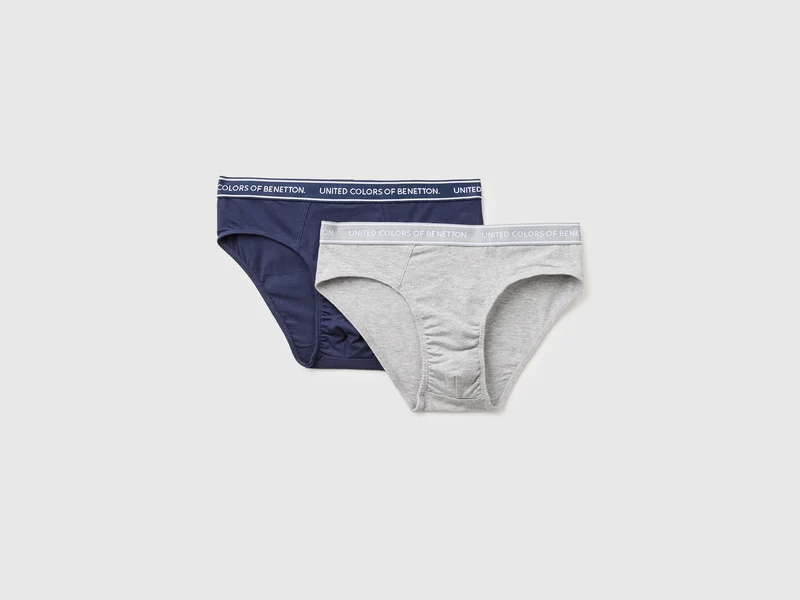 Set di due slip con elastico logato