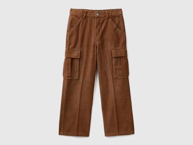 Pantaloni cargo in velluto