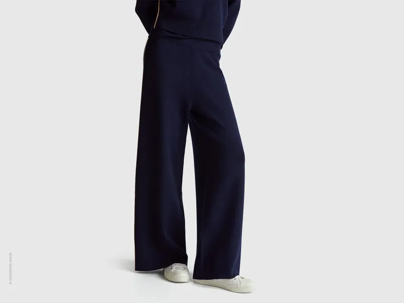 Pantaloni a palazzo in misto viscosa