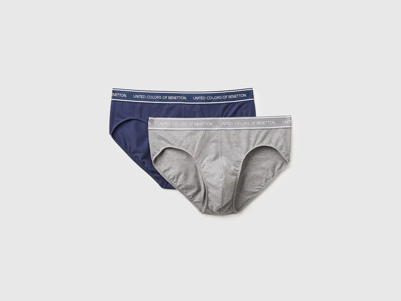 Set di due slip con elastico logato