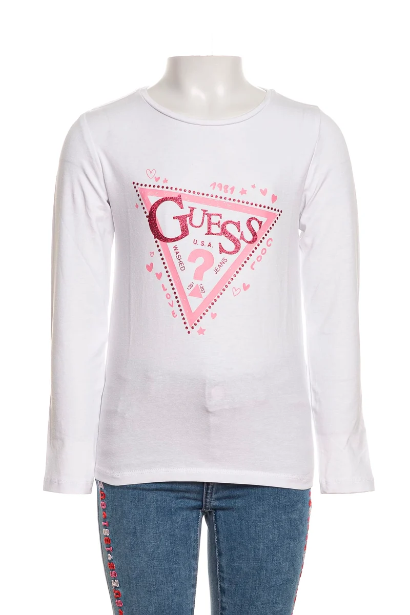 T Shirt Guess Cool 1981 Da Bambina Bianca