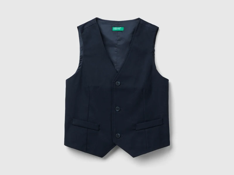 Gilet in flanella slim fit