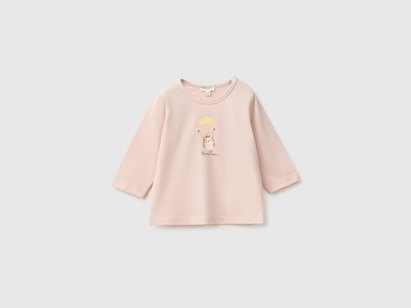 T-shirt con stampa in cotone bio