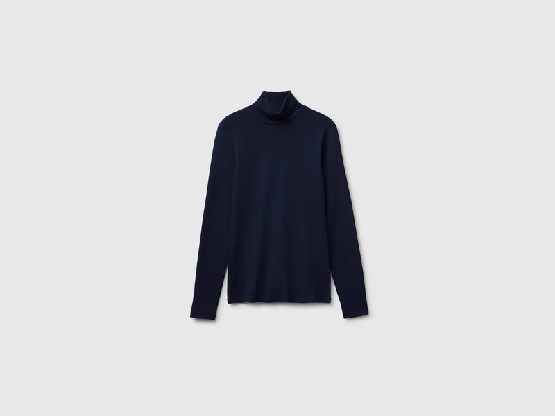 T-shirt lupetto in cotone a fibra lunga