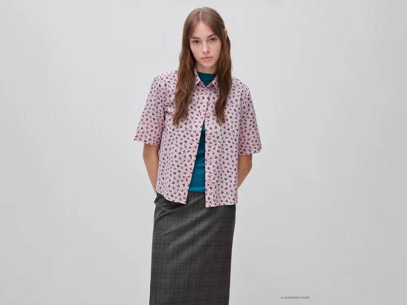Camicia fantasia a manica corta