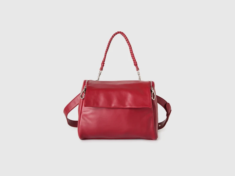 Borsa con manico intrecciato