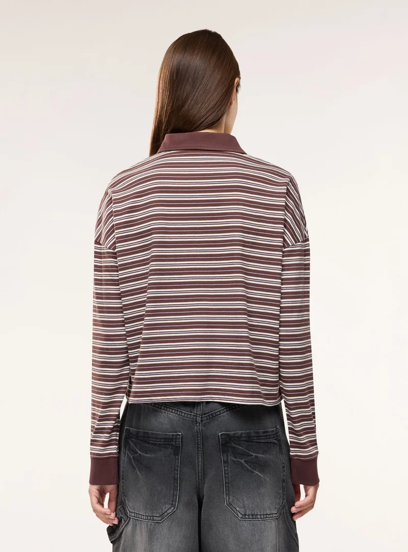 T-shirt polo a righe