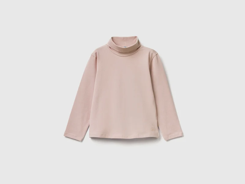 T-shirt lupetto in cotone stretch