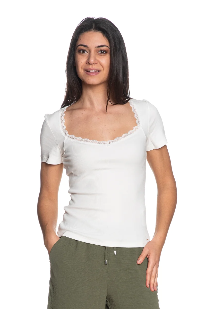 T Shirt Morgan Damour Da Donna Bianca