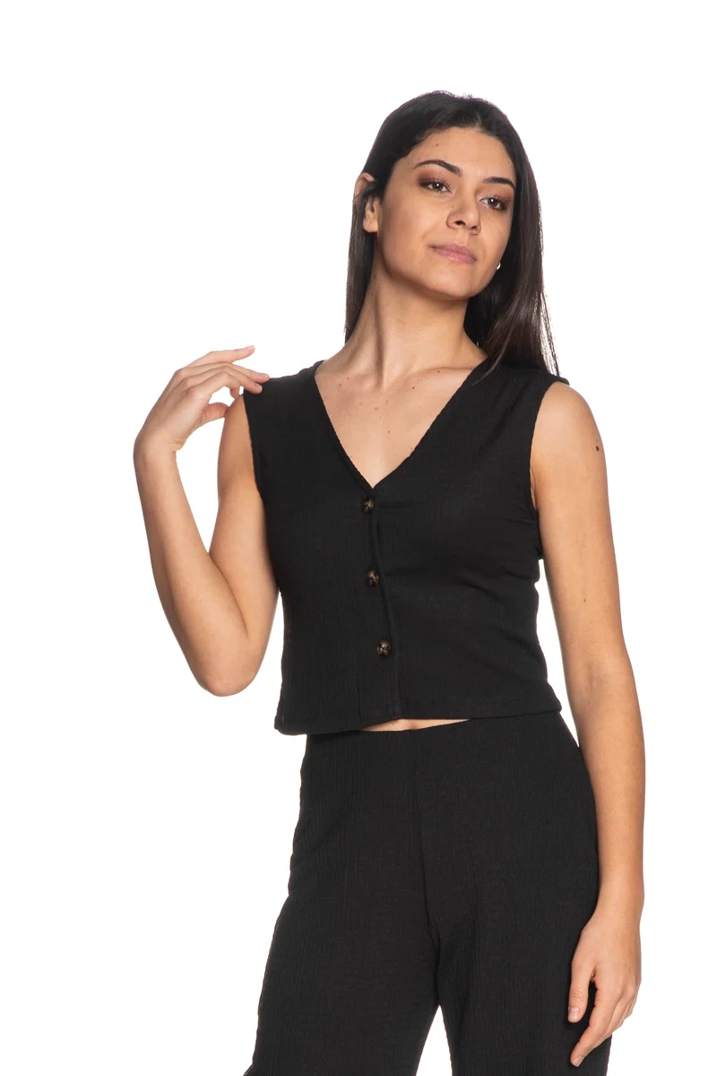 Top Gilet Lancastre Da Donna Nero