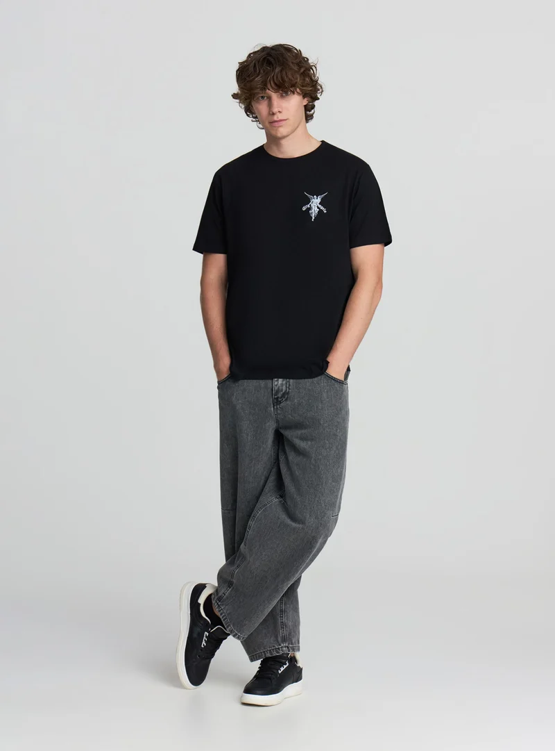 T-shirt stampa angeli fronte/retro