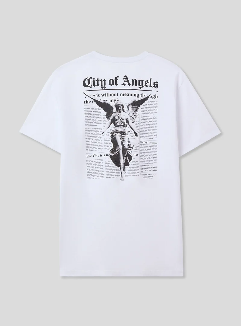 T-shirt stampa angeli fronte/retro