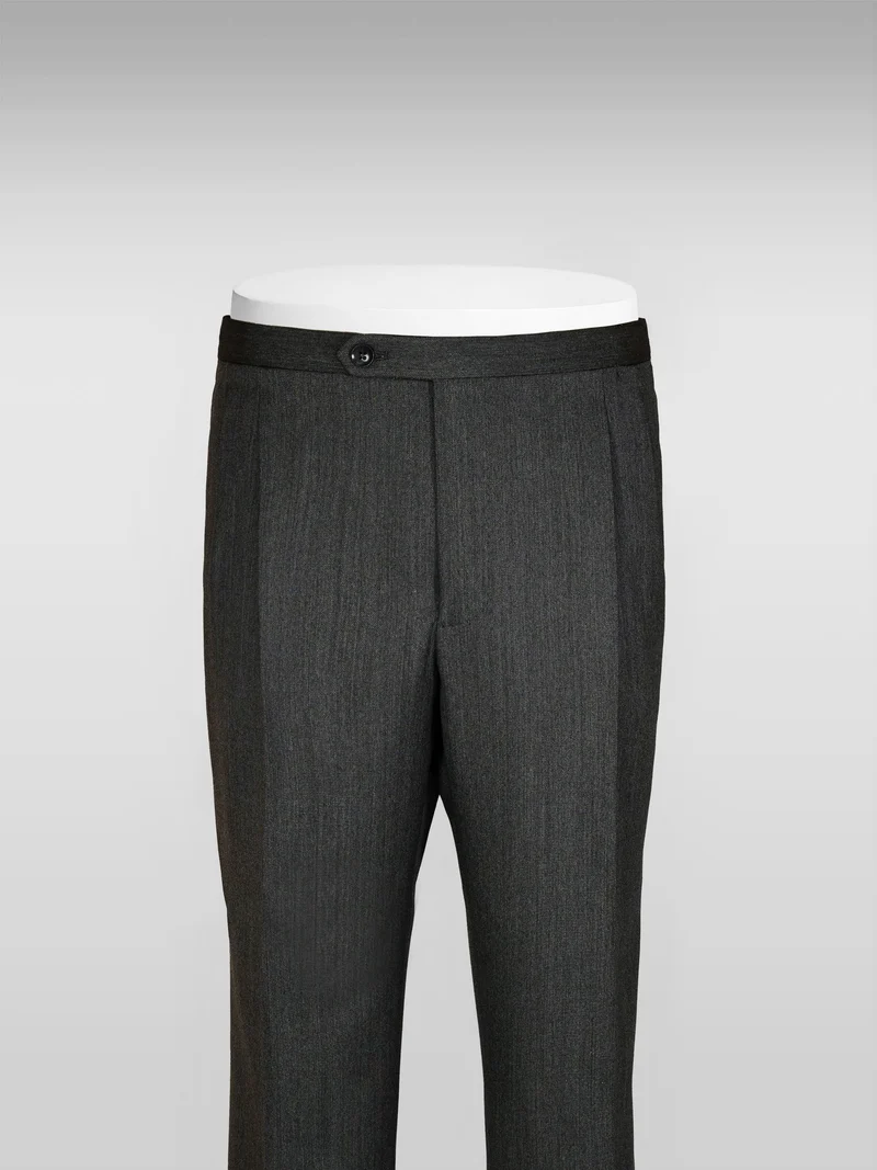 Milano dark grey three ply wool trousers