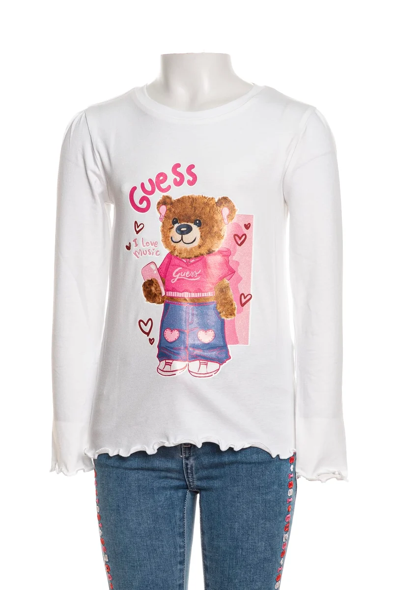 T Shirt Guess Teddy's Day Da Bambina Bianca