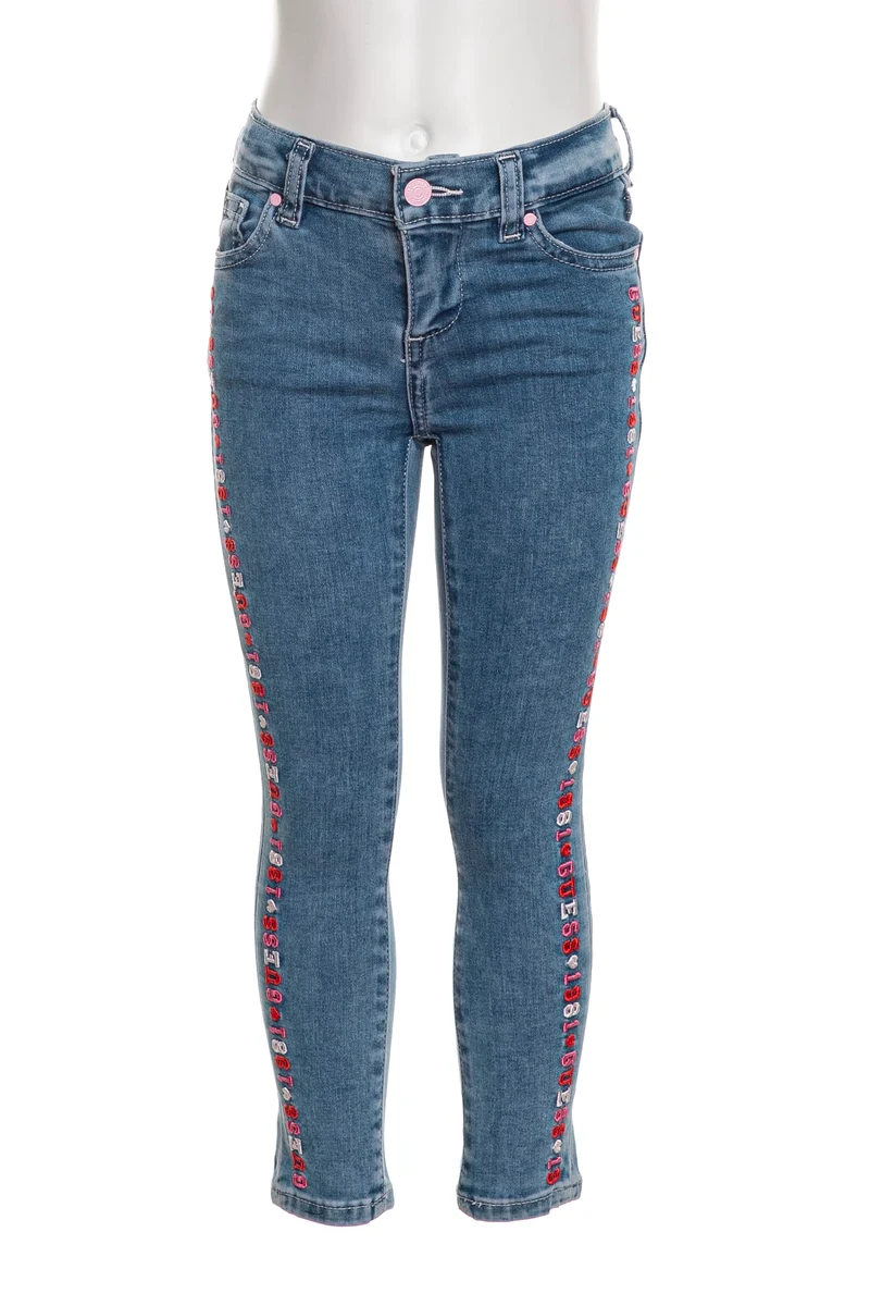 Jeans Guess Sk Lg 1981 Emb Da Bambina Denim Blu Medio