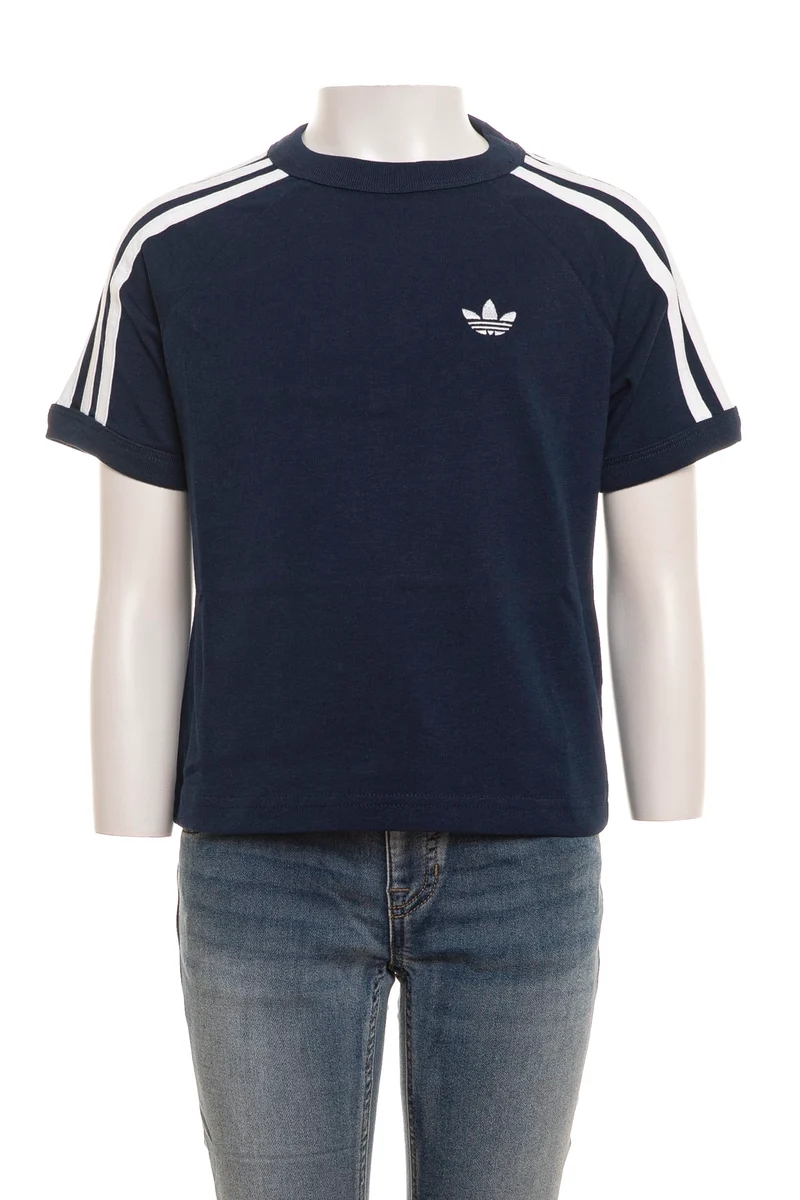 T Shirt Adidas Originals 3 Stripes Tee Da Bambino Blu Navy