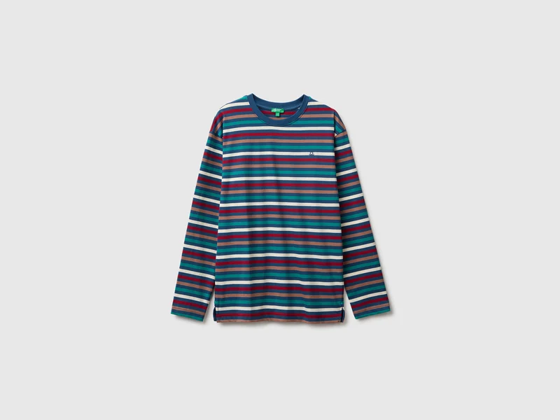 T-shirt a righe in cotone bio
