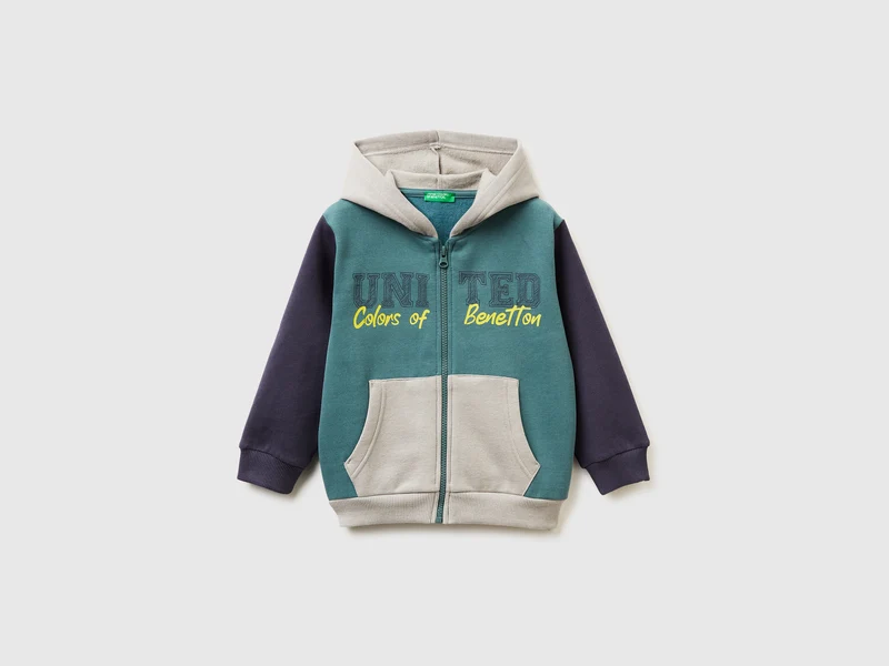 Felpa con cappuccio e zip