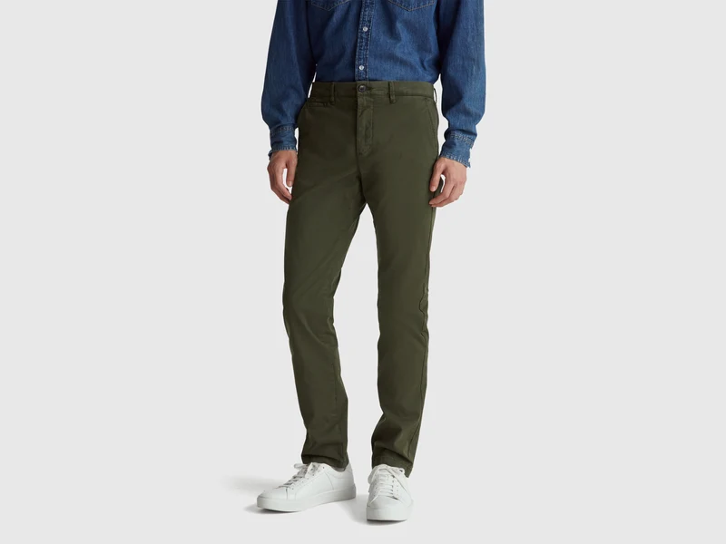 Chino slim fit verde scuro