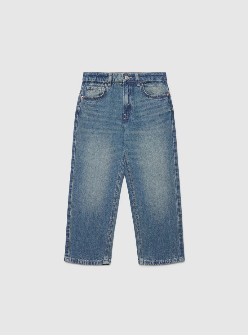 Jeans relaxed a tinta unita