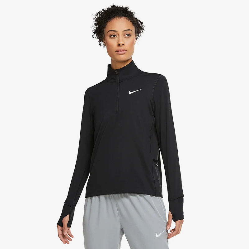 Nike Maglia da running con zip a metà lunghezza